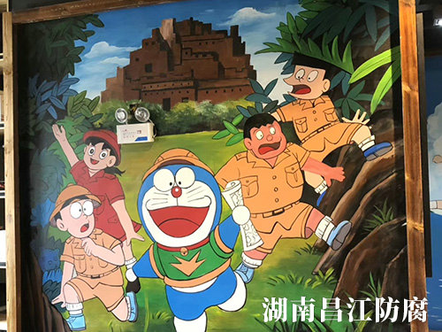 叮當貓主題網吧墻繪 (1)